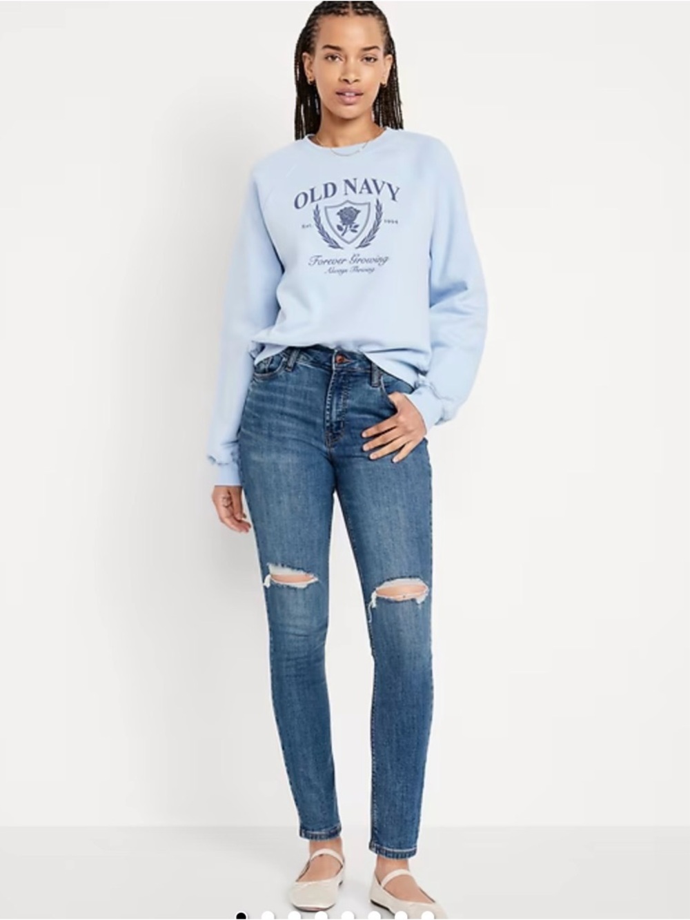 Old Navy High-Rise Distressed Skinny Jeans - Blue